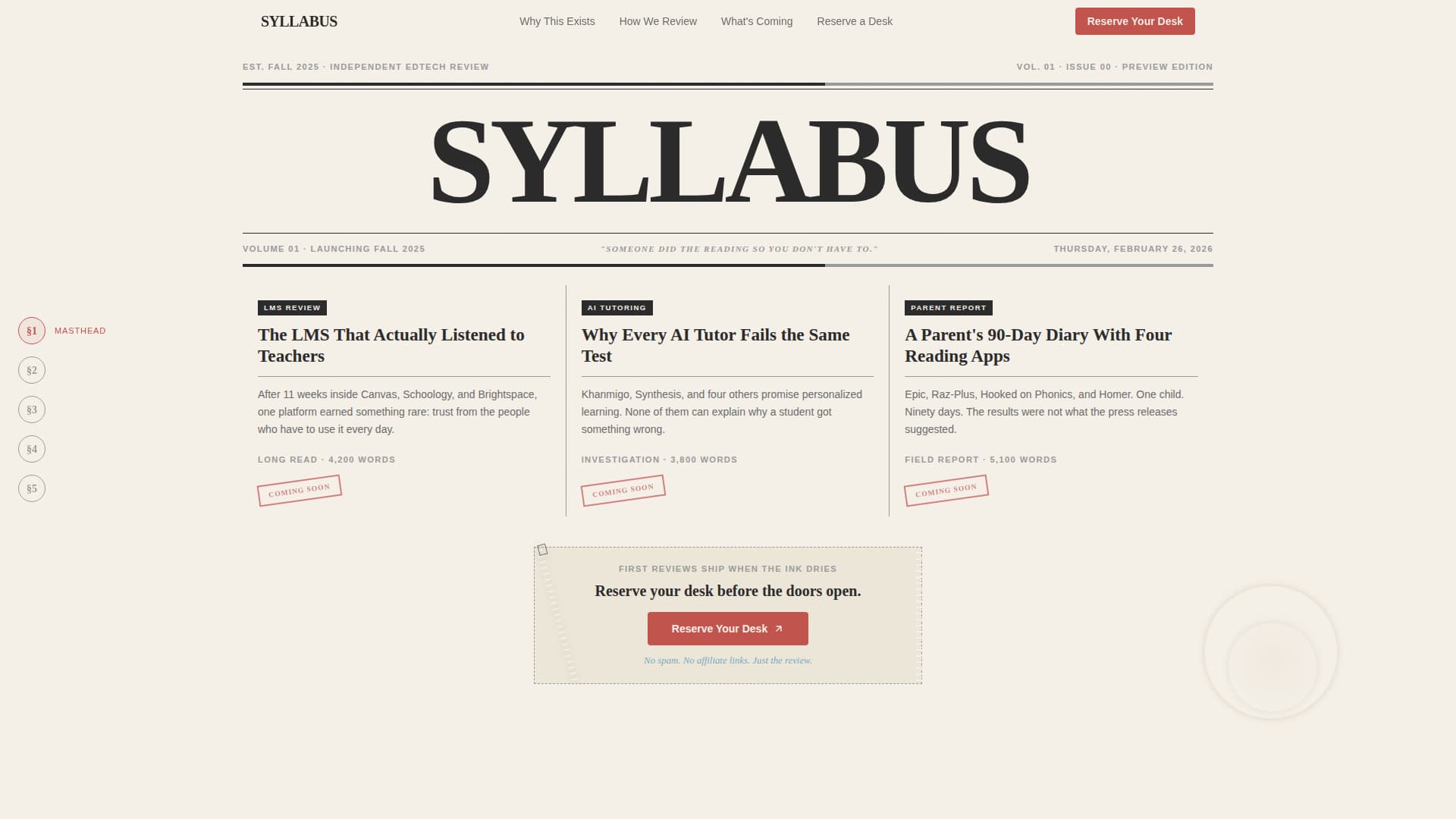 Syllabus - Authoritative Edtech Landing Page Template