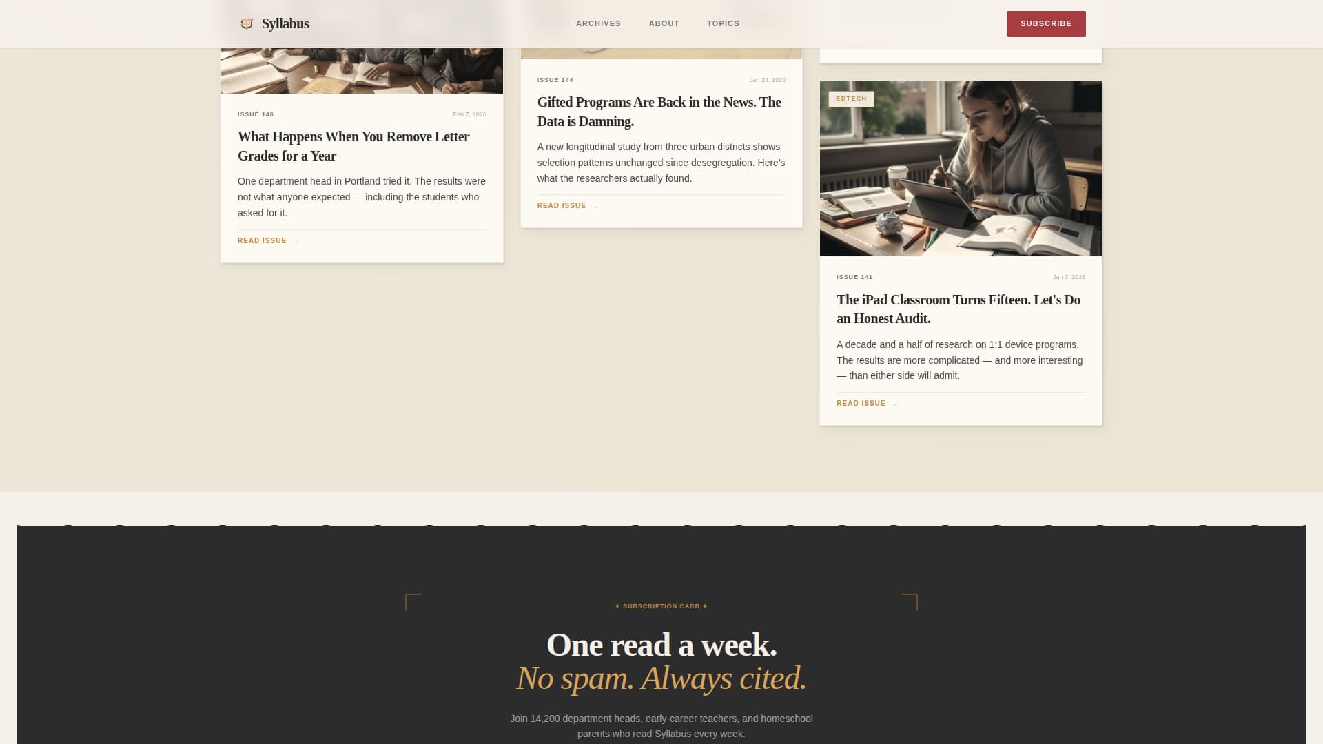 Syllabus - Compelling Education Landing Page Template