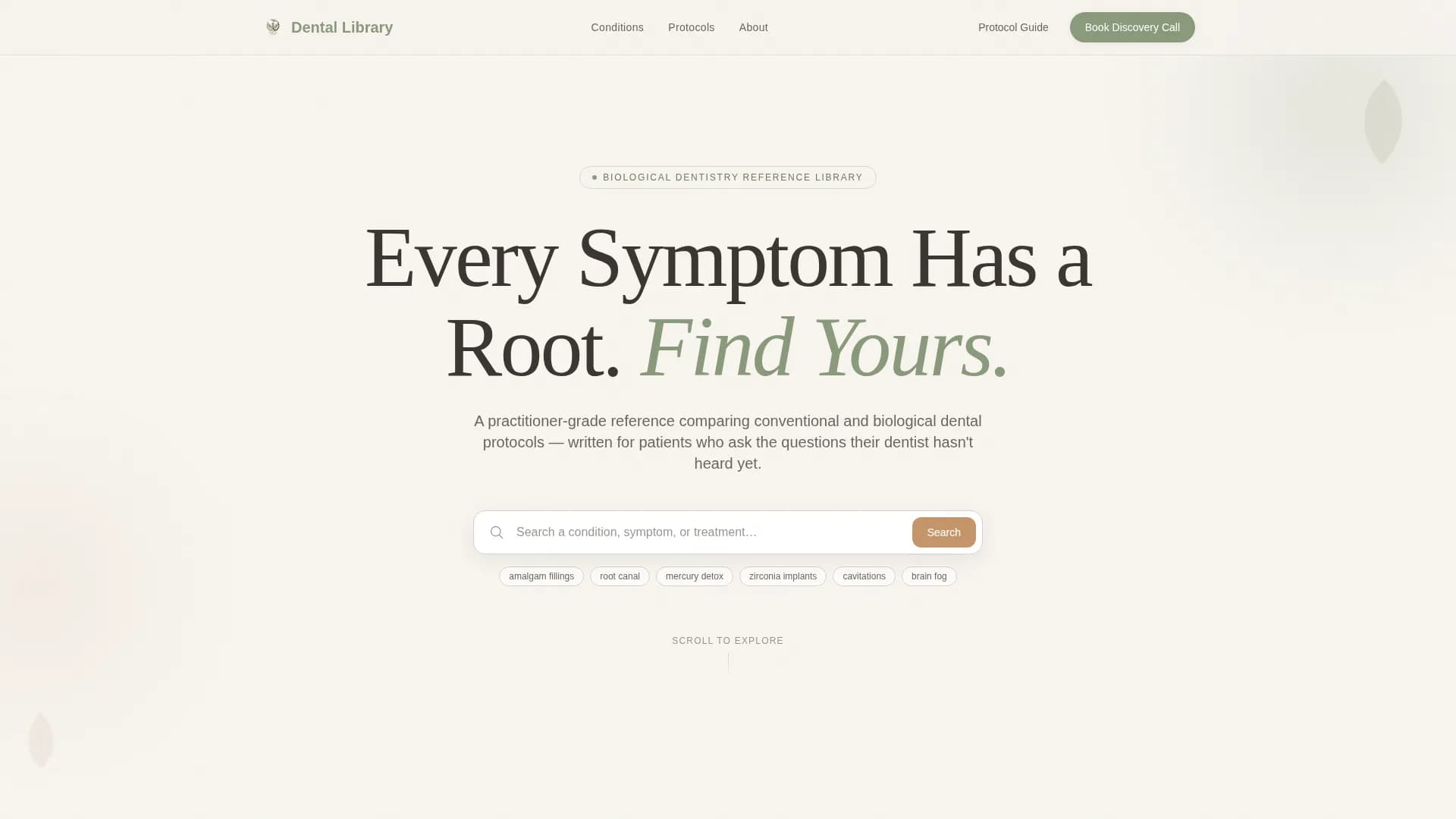 Harmony - Dental Condition Library Landing Page Template