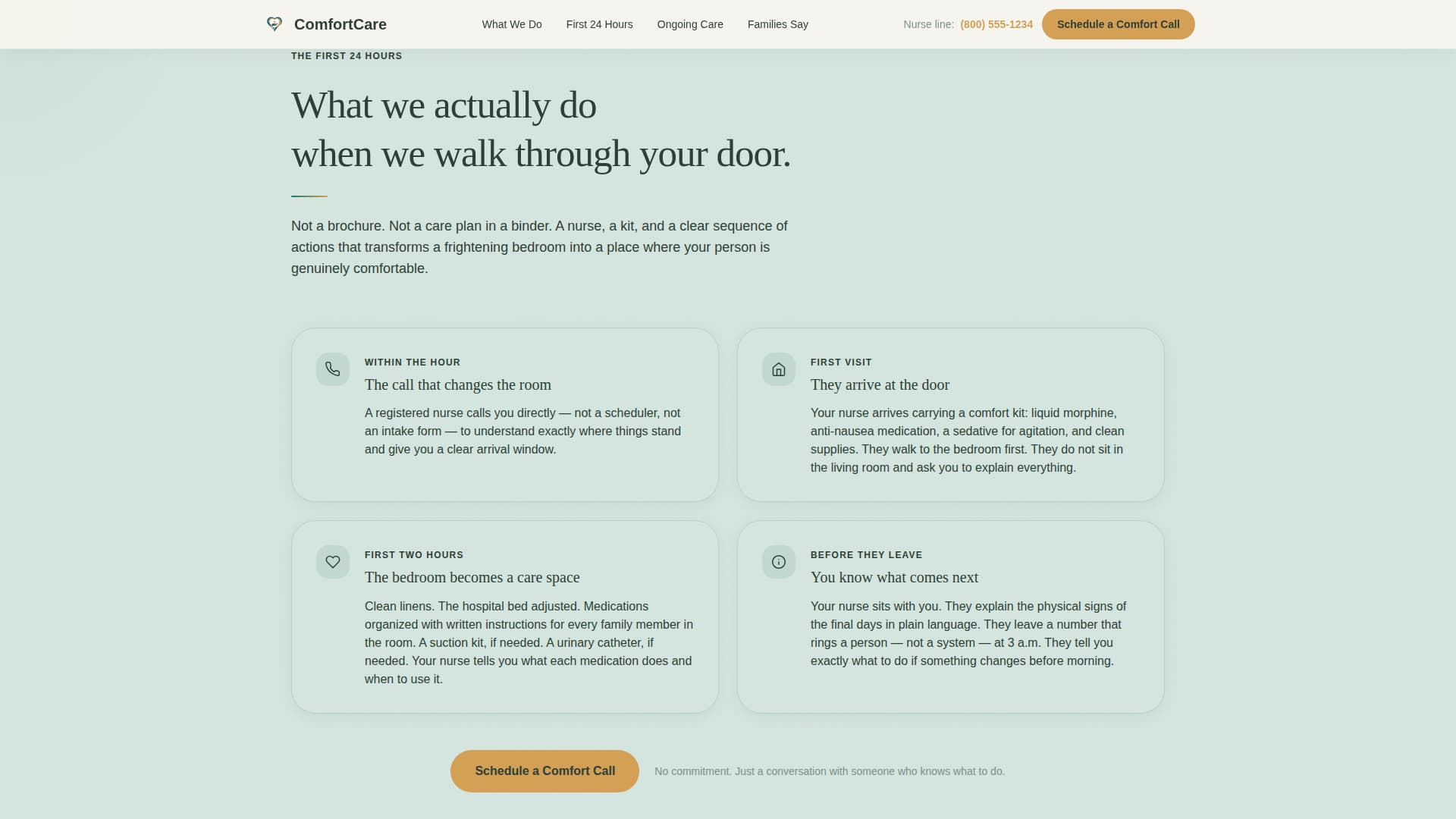 Passage - Compassionate Hospice Landing Page Template