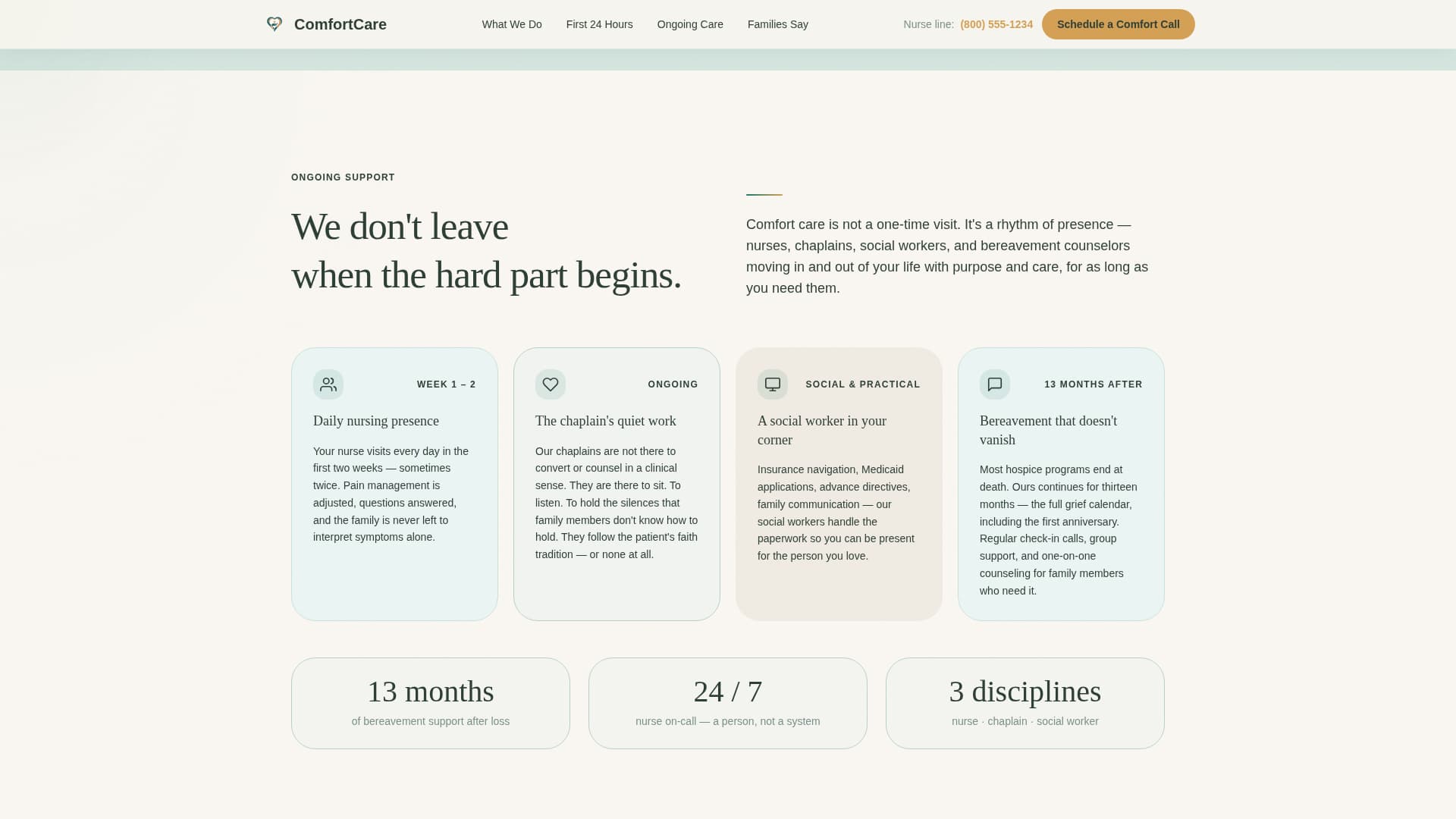 Passage - Compassionate Hospice Landing Page Template