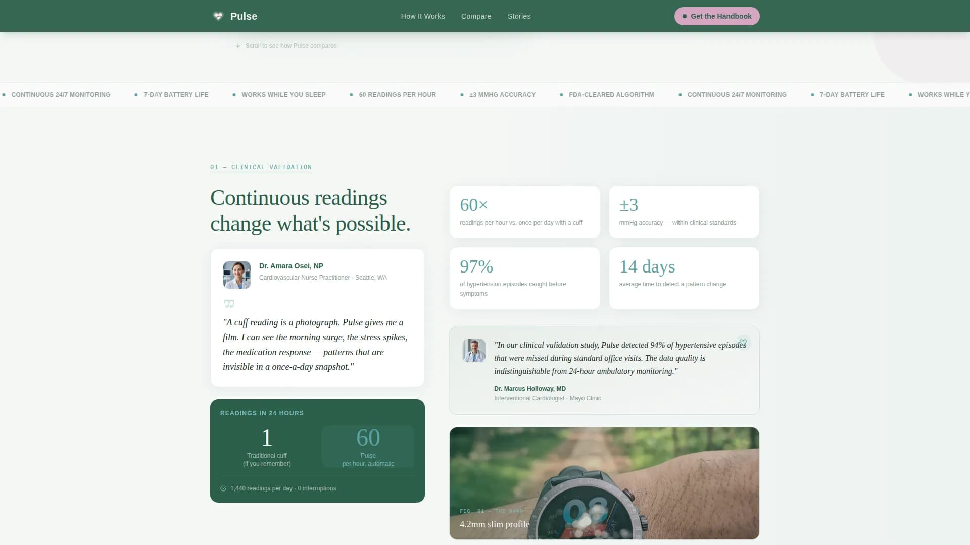 Pulse - Hypertension Wearable Landing Page Template