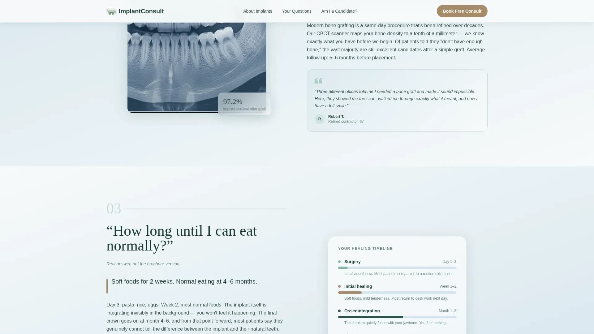 Implant - New Patient Landing Page Template