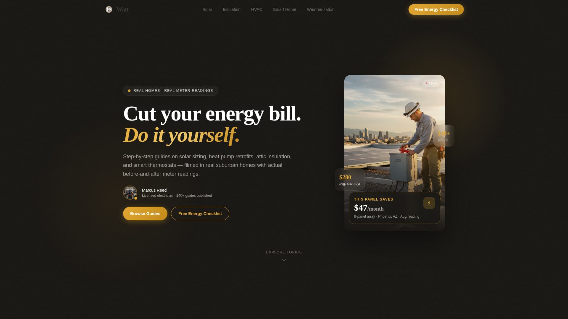Watt - Actionable Energysavings Landing Page Template
