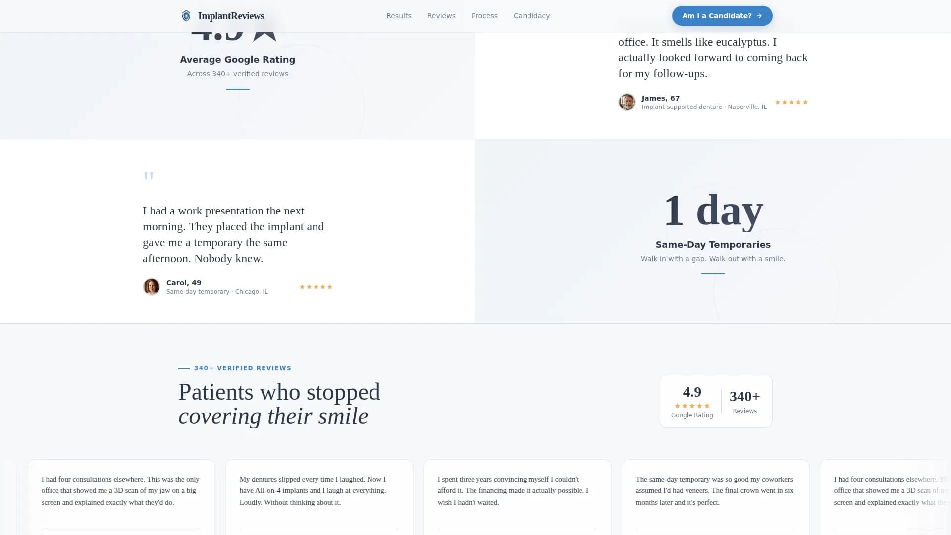 Implant - Dentistry Practice Landing Page Template