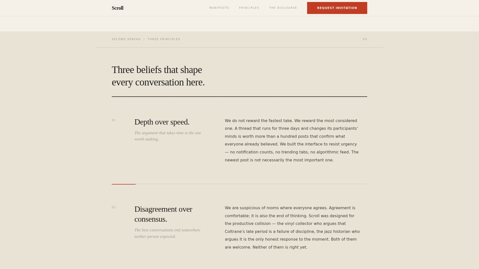 Scroll - Deliberate Entertainment Landing Page Template