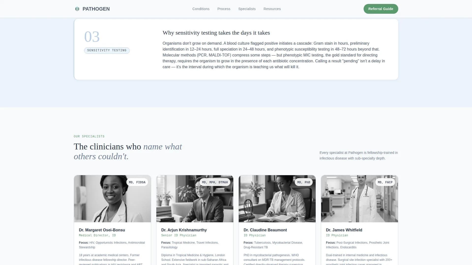 Pathogen - Infectious Disease Landing Page Template