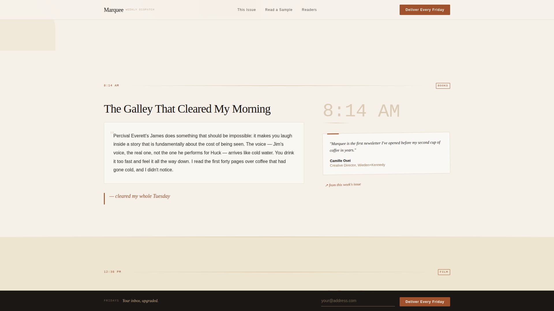 Marquee - Luxe Entertainment Landing Page Template