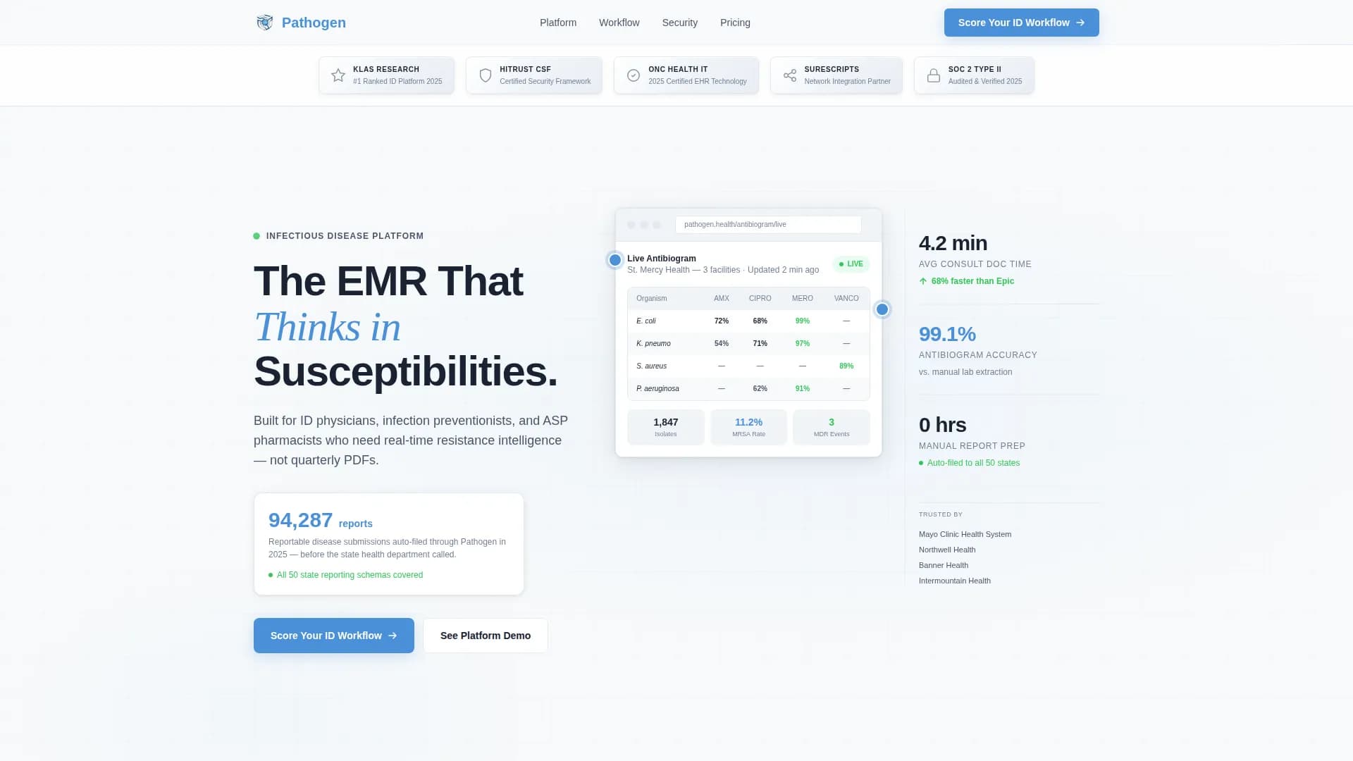 Pathogen - Clinical Software Landing Page Template