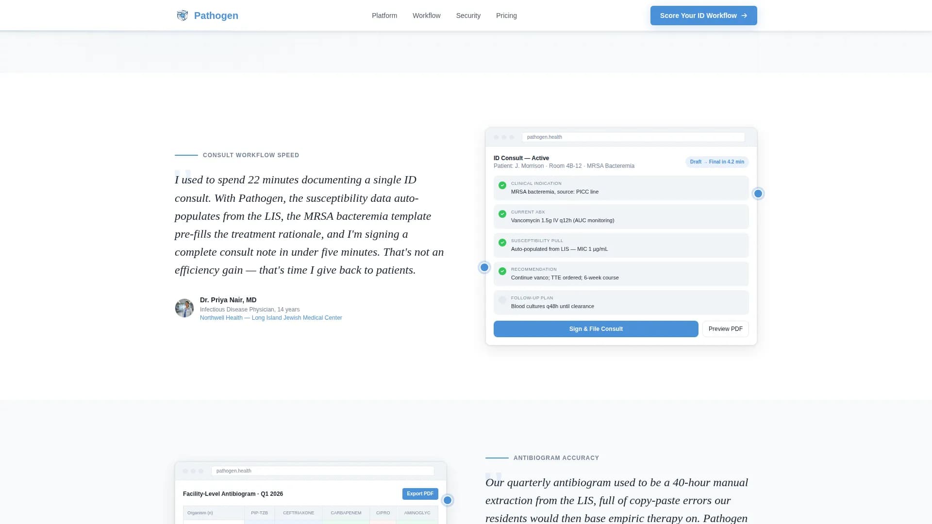 Pathogen - Clinical Software Landing Page Template