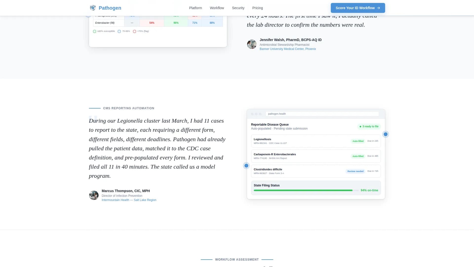Pathogen - Clinical Software Landing Page Template