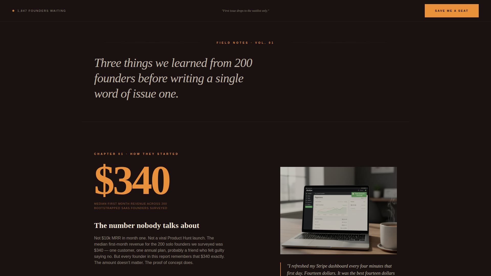 Hustle - Raw Entrepreneurship Landing Page Template
