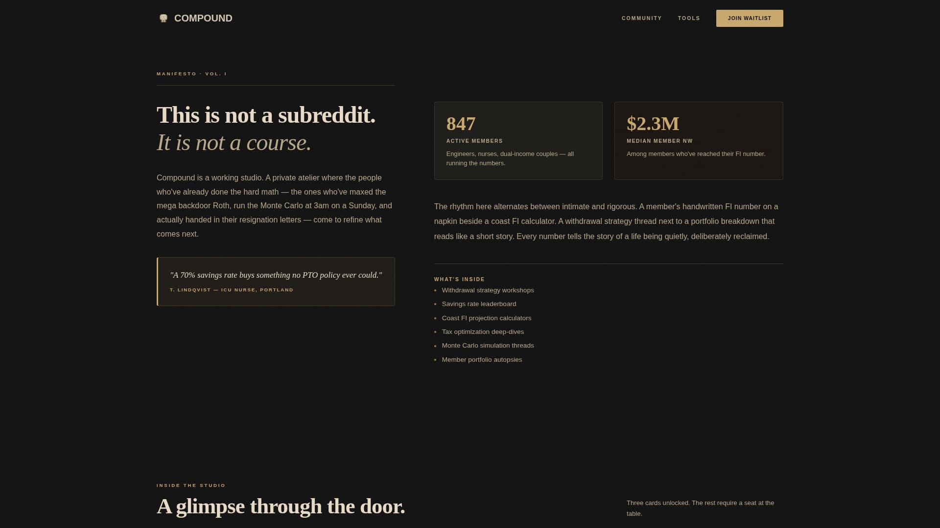 Compound - Cinematic Fire Landing Page Template