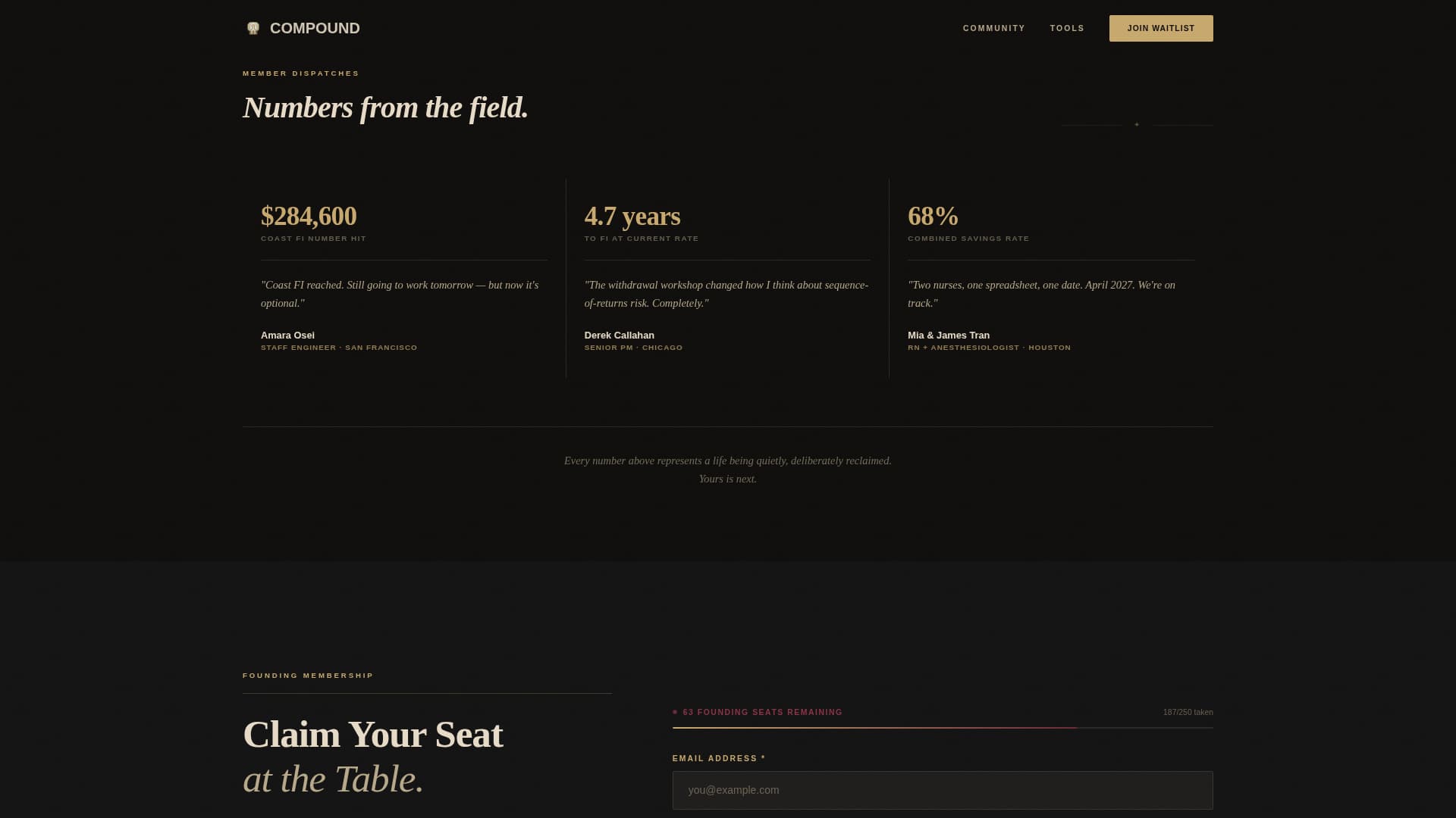 Compound - Cinematic Fire Landing Page Template