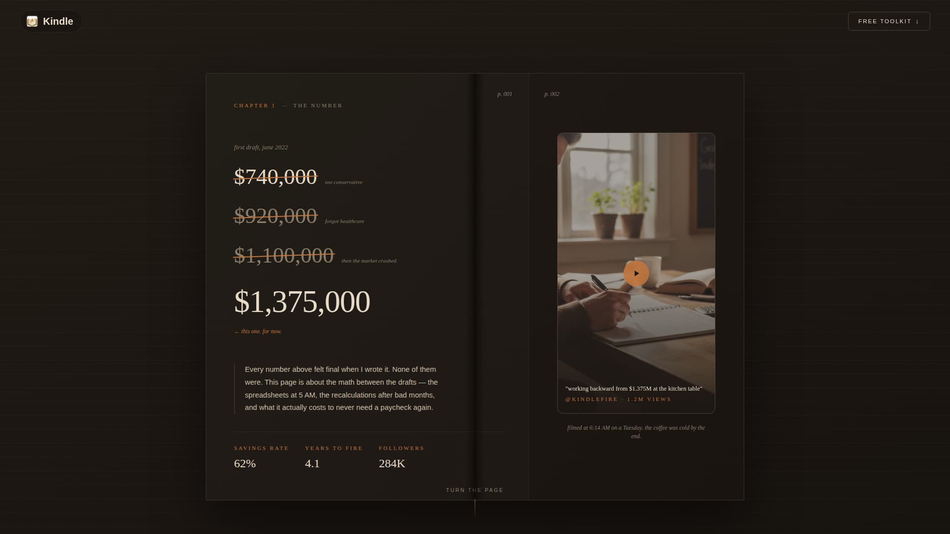 Kindle - Compelling Fire Landing Page Template