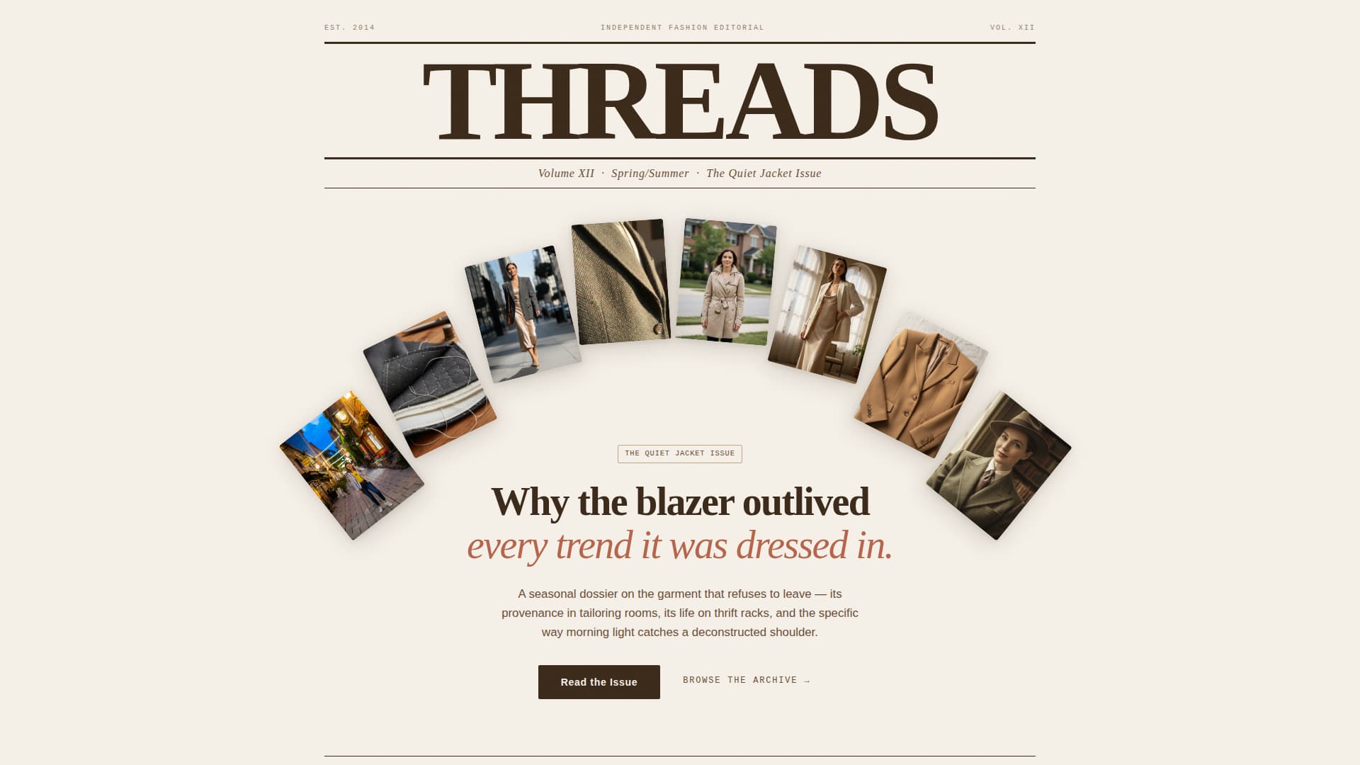 Threads - Timeless Fashion Landing Page Template