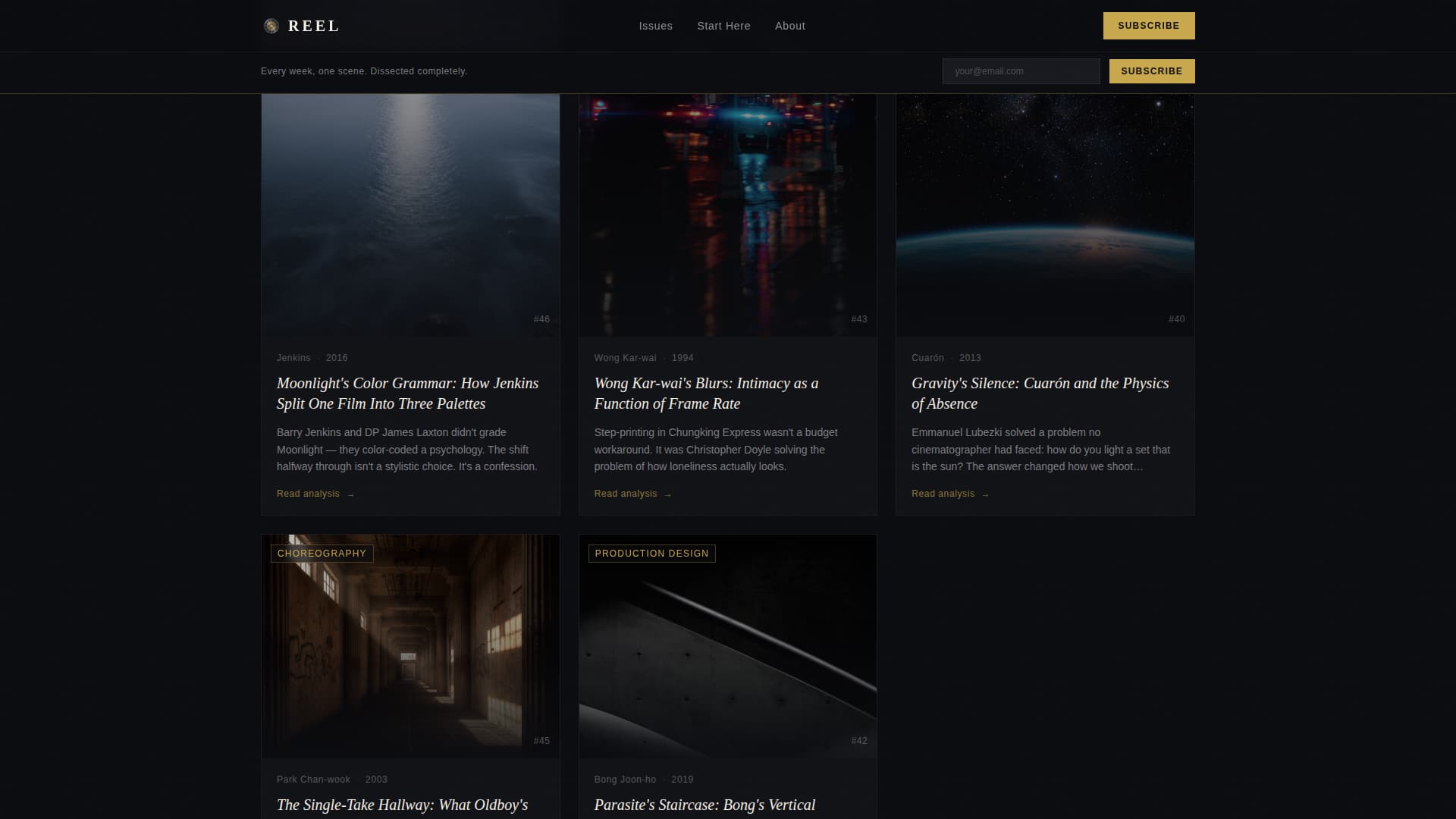 Reel - Cinematic Film Analysis Landing Page Template