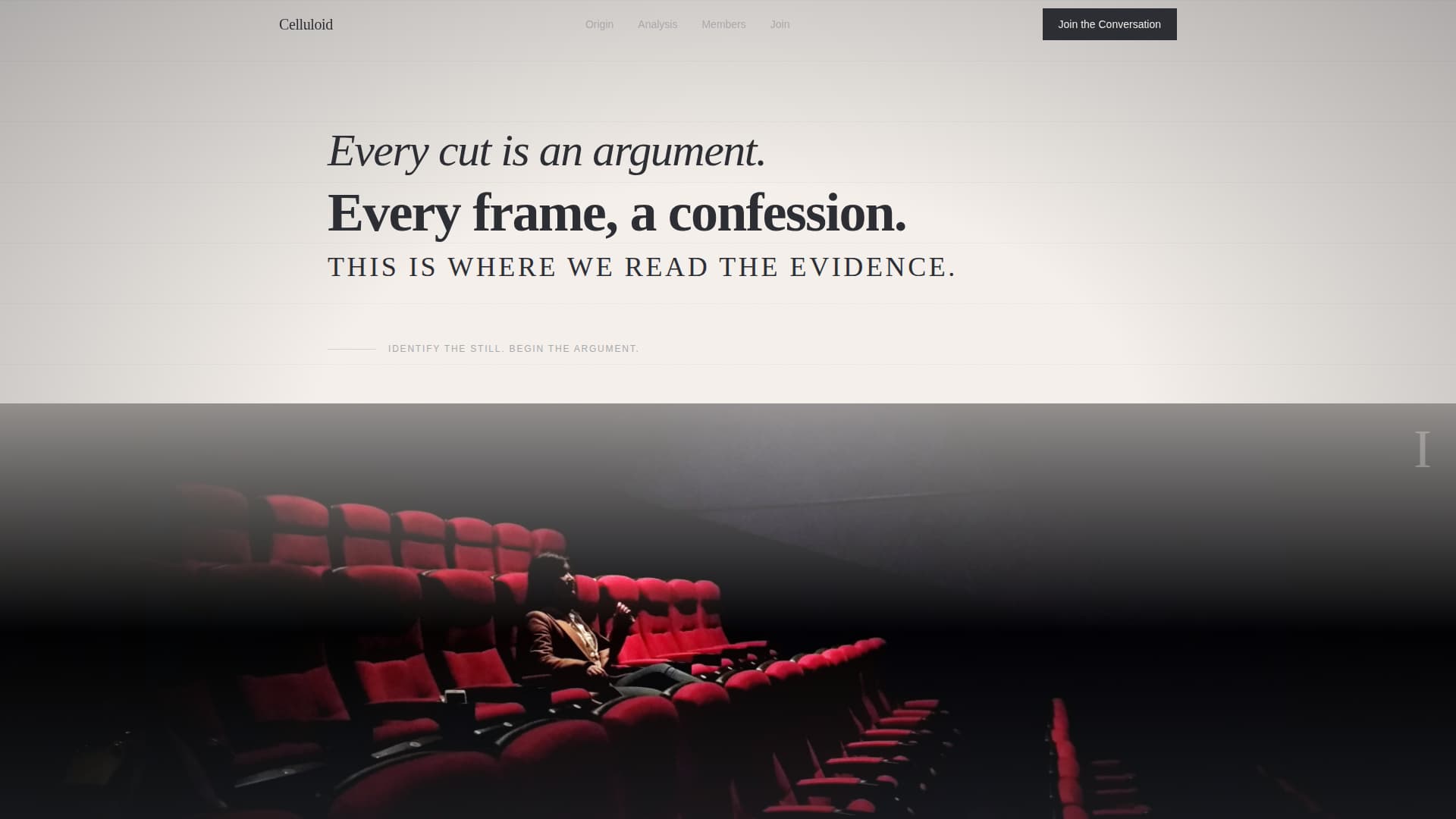 Celluloid - Cinematic Film Analysis Landing Page Template