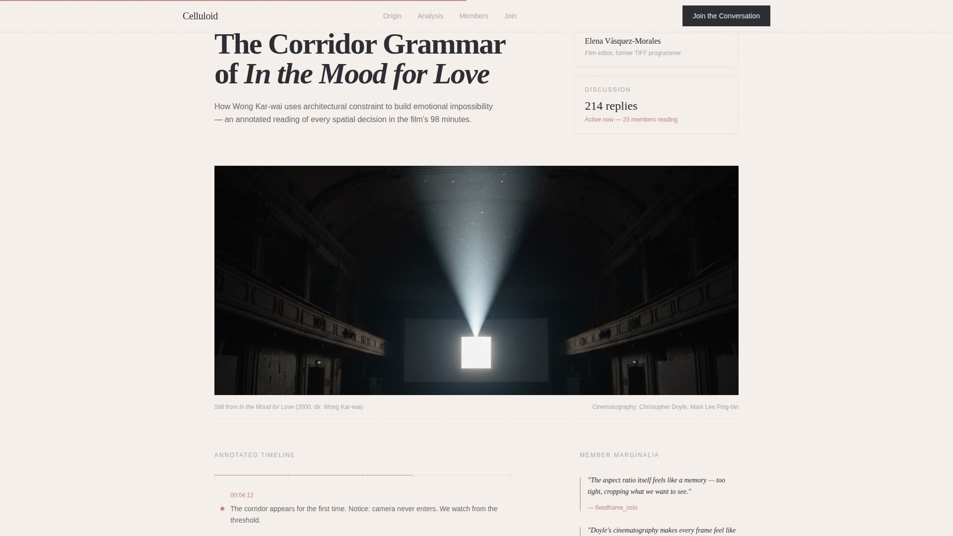 Celluloid - Cinematic Film Analysis Landing Page Template