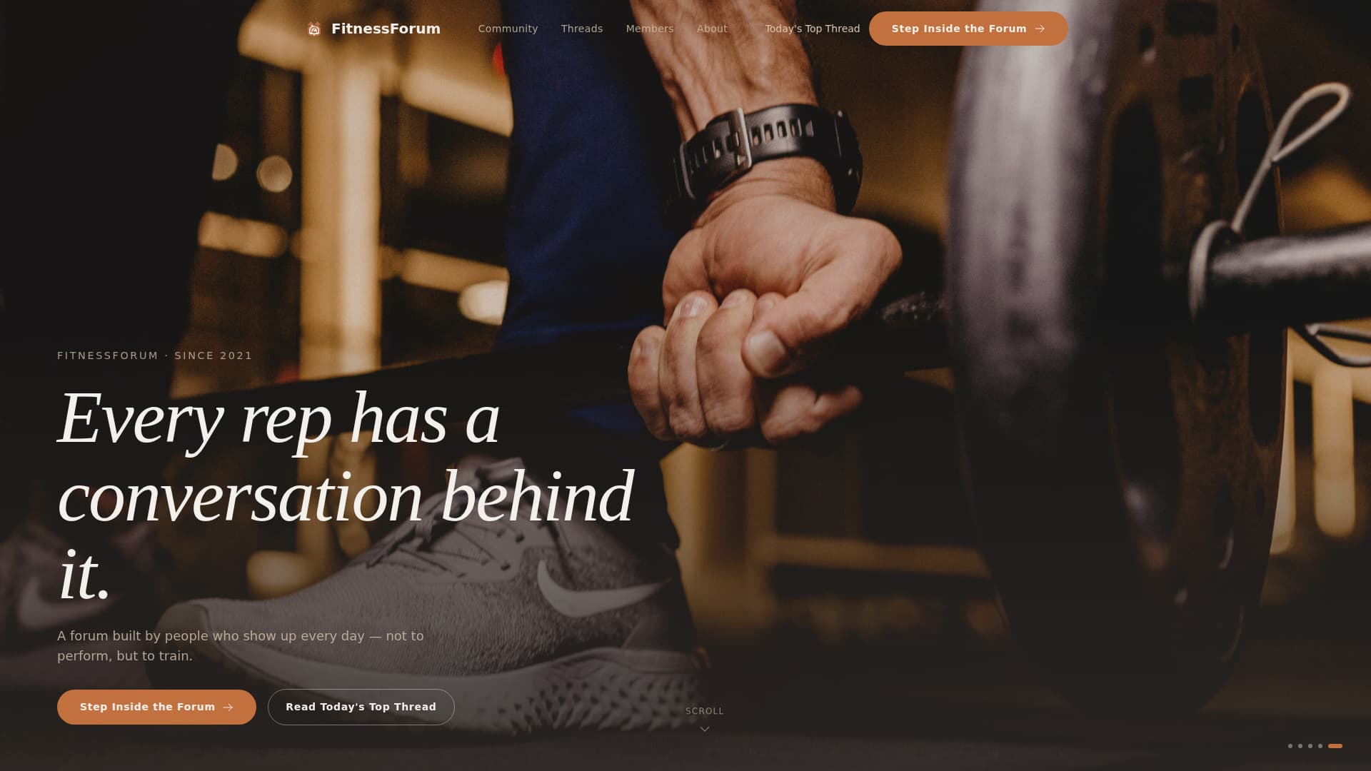 Forum - Authentic Fitness Community Landing Page Template