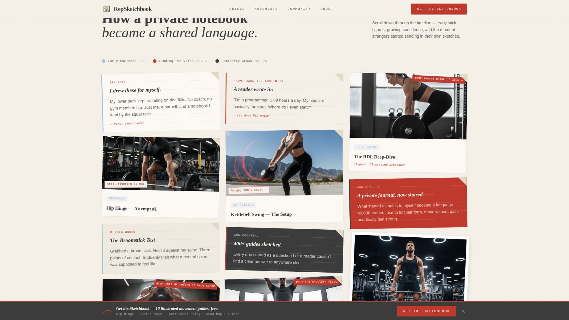 Sketchbook - Hand Drawn Fitness Landing Page Template