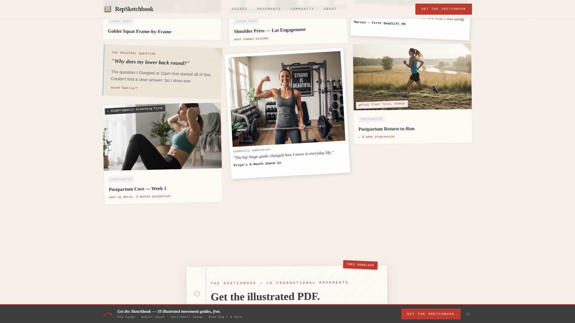 Sketchbook - Hand Drawn Fitness Landing Page Template