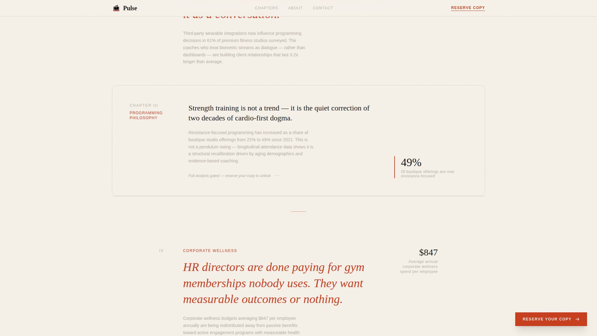 Pulse - Authoritative Fitness Industry Landing Page Template