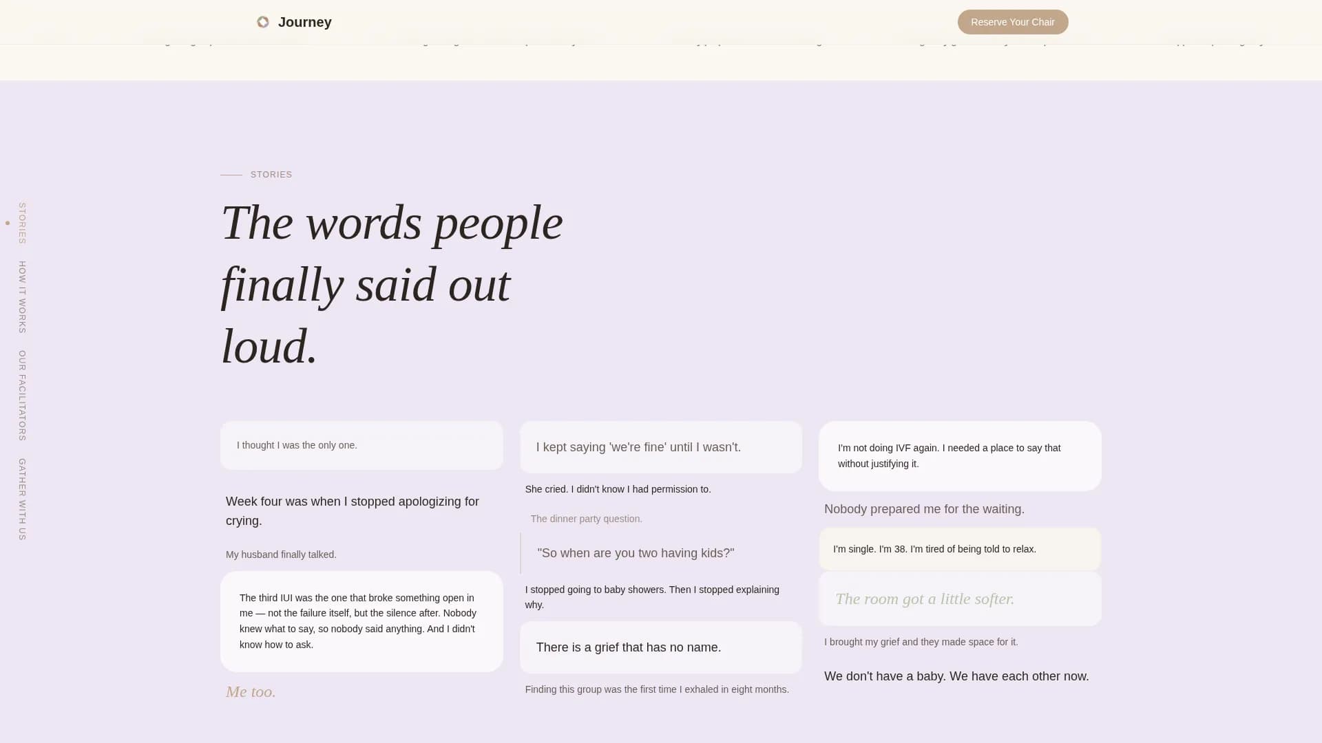 Journey - Support Group Landing Page Template
