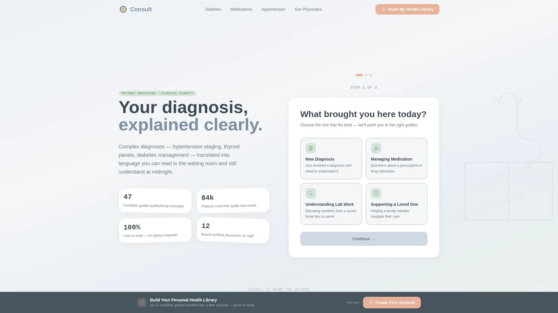 Internal Medicine Medicine Education Website Template