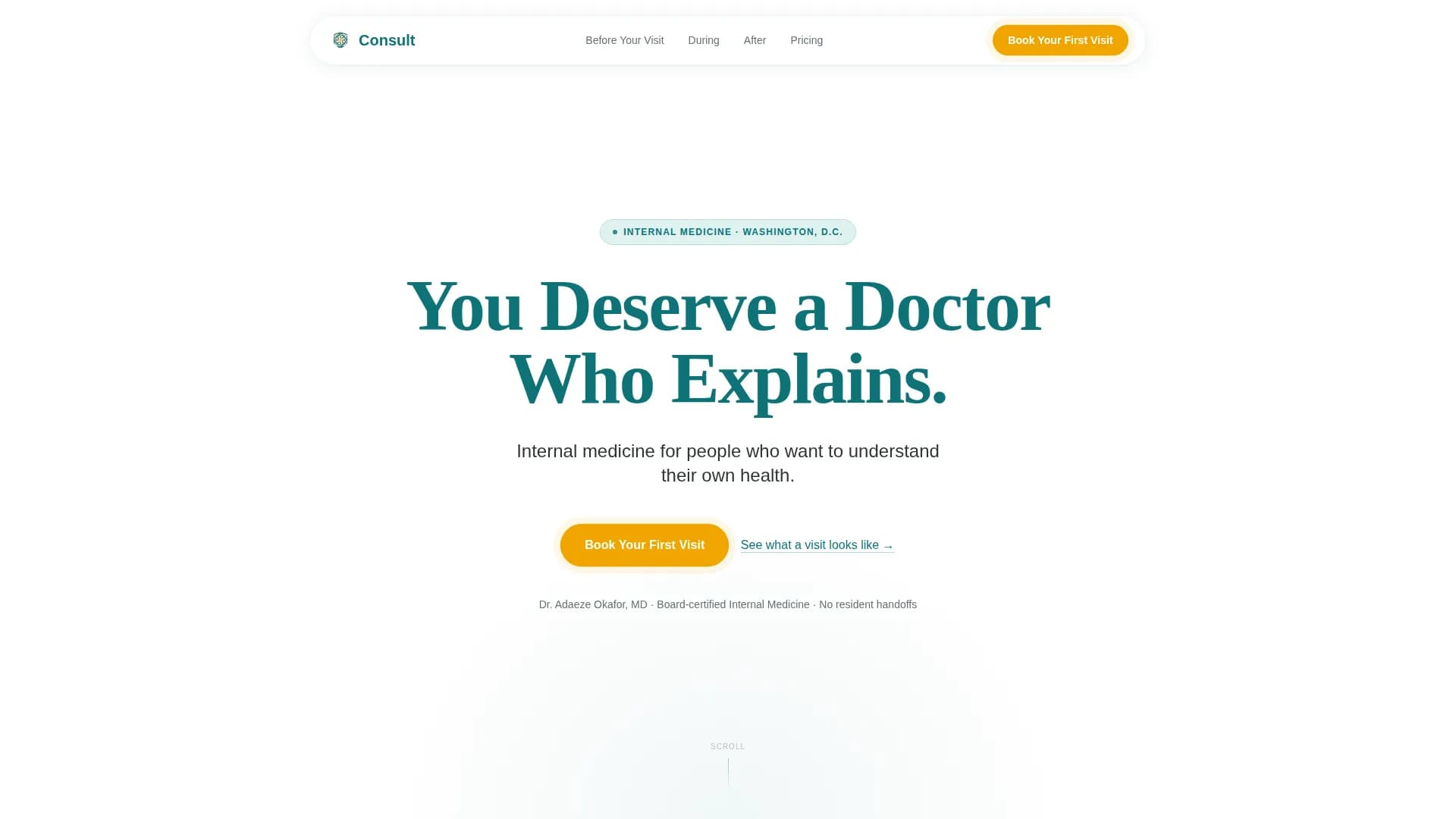 Internal Medicine Medicine Specialist Booking Website Template