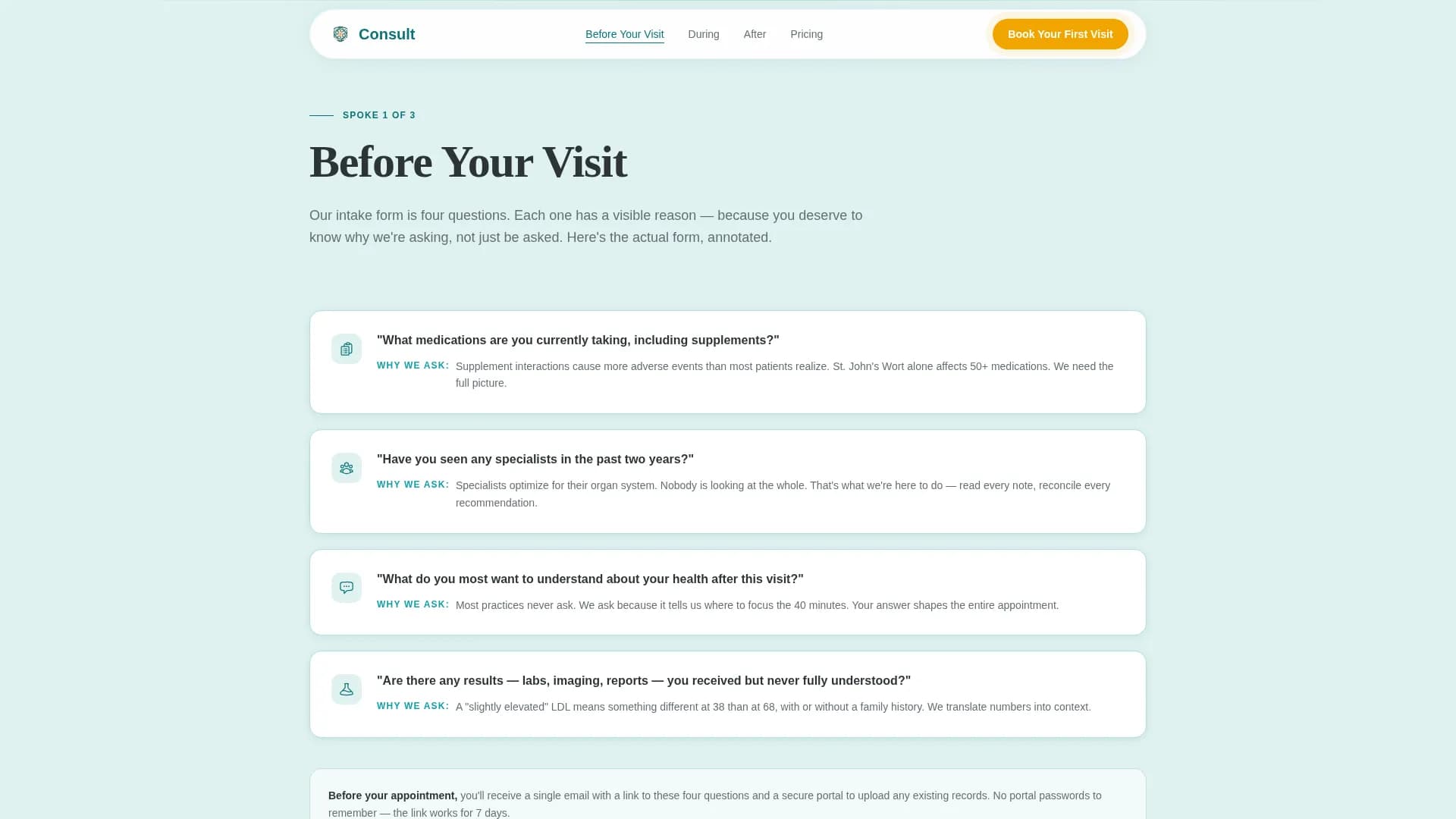 Internal Medicine Medicine Specialist Booking Website Template