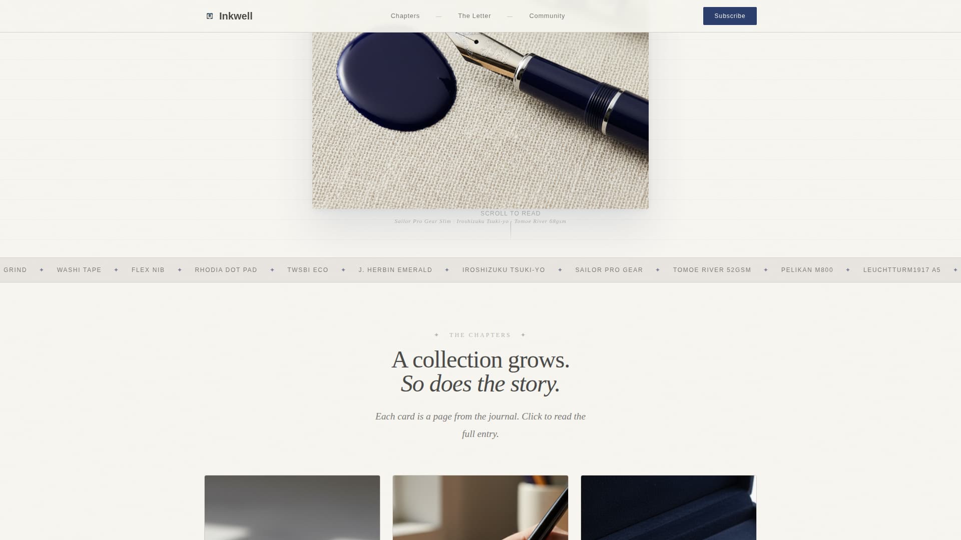 Inkwell - Elegant Stationery Landing Page Template
