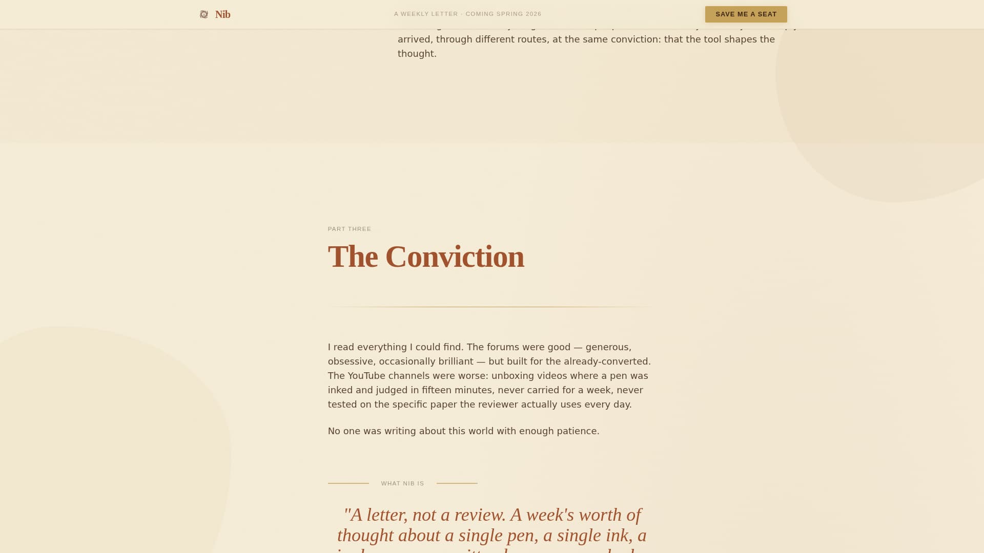 Nib - Elegant Stationery Landing Page Template