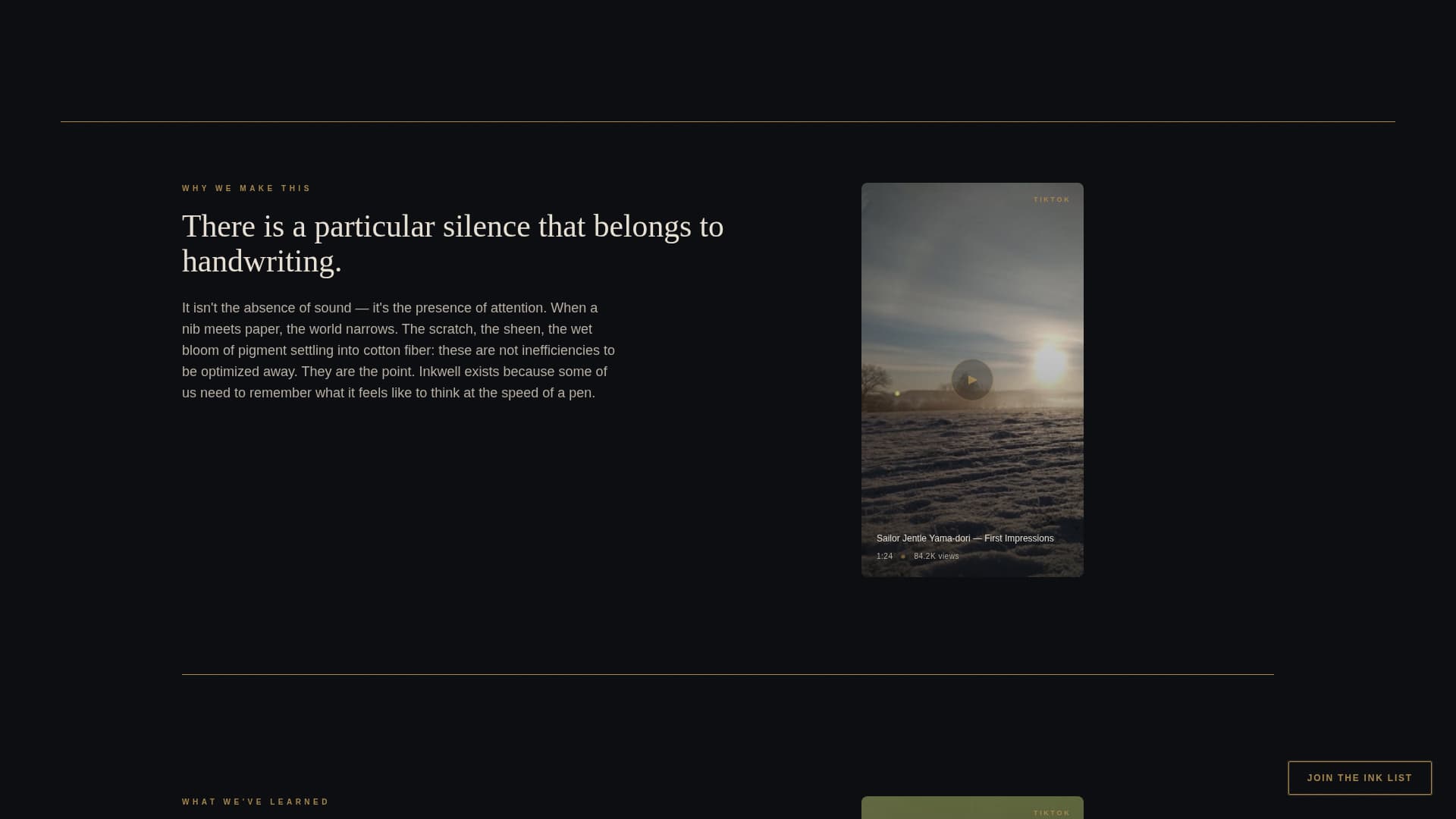 Inkwell - Luxe Stationery Landing Page Template