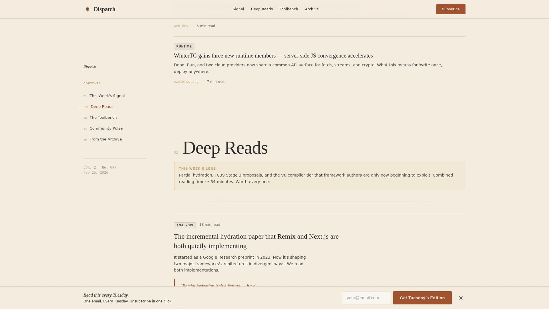 Dispatch - Artisan Front End Landing Page Template