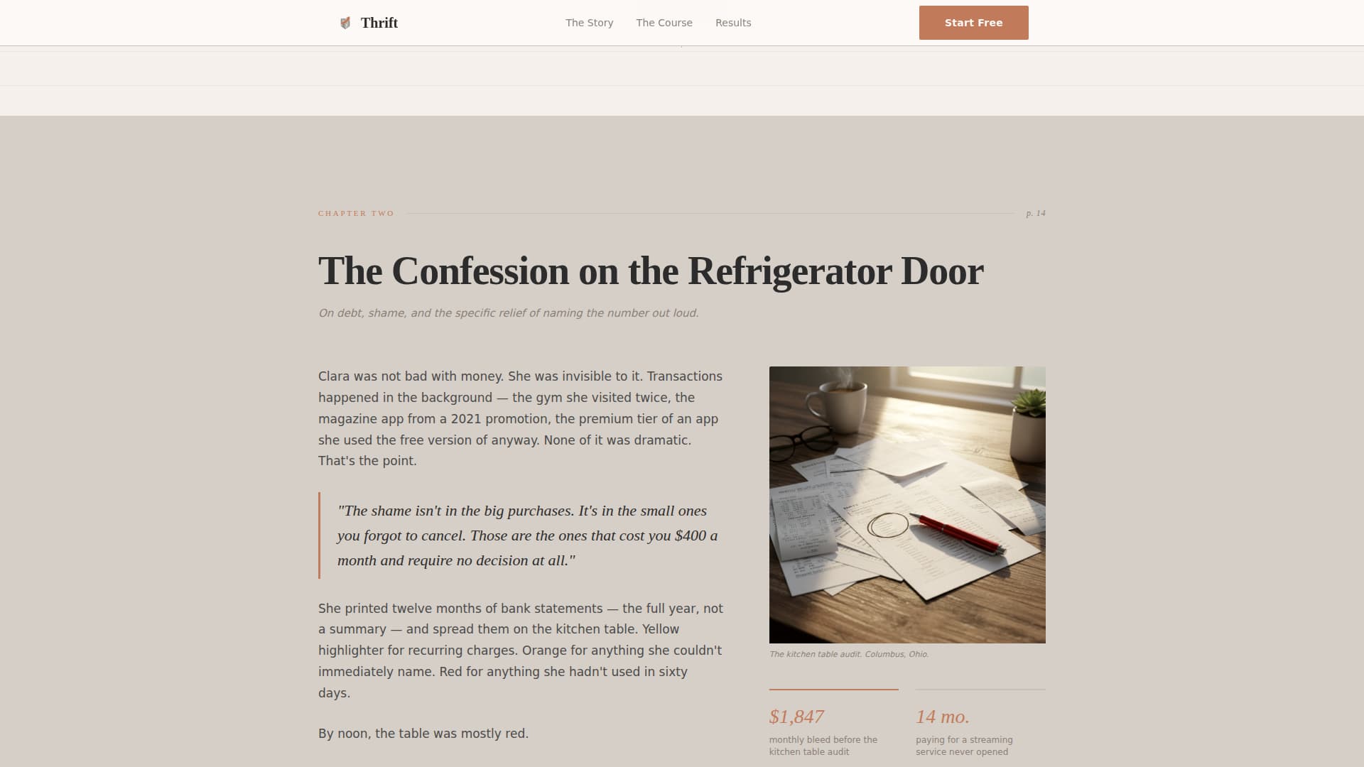 Thrift - Compelling Frugal Living Landing Page Template