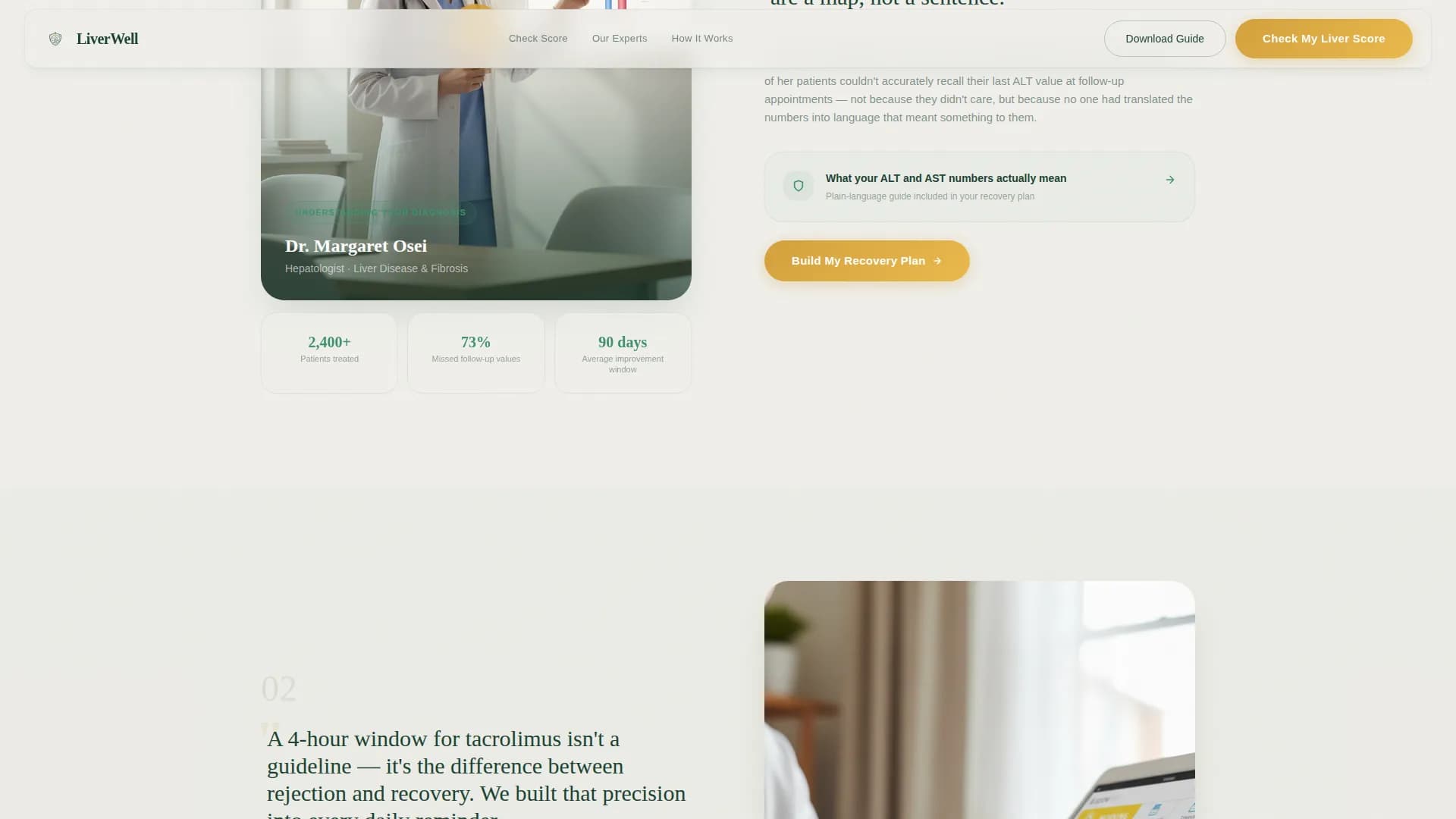 Liver Disease Care Cost Calculator Website Template