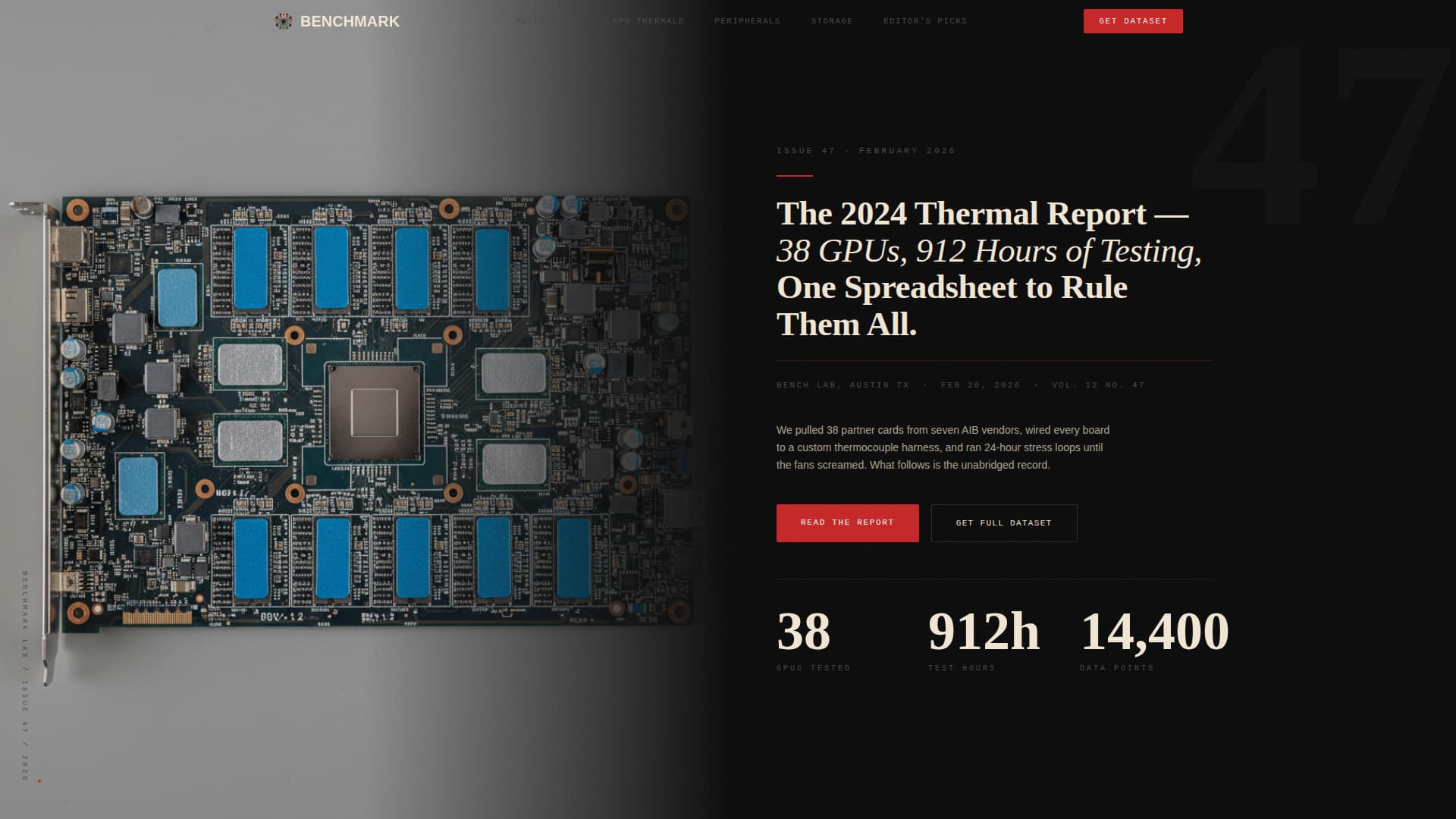 Benchmark - Authoritative Hardware Landing Page Template