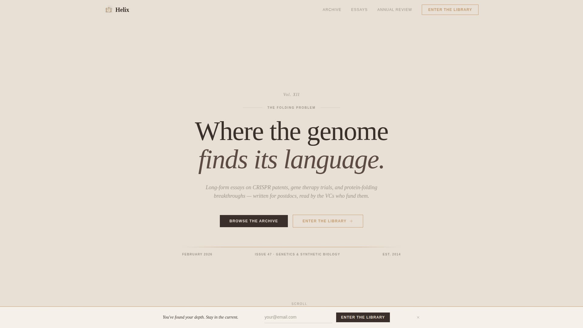 Helix - Elegant Biotech Landing Page Template