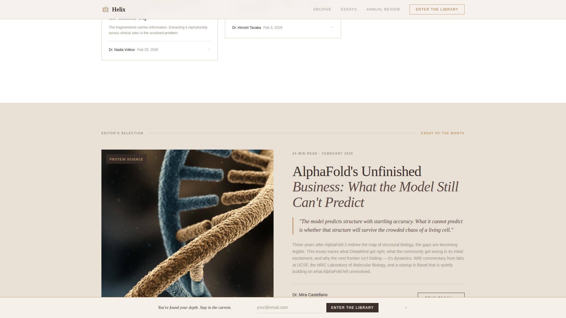 Helix - Elegant Biotech Landing Page Template
