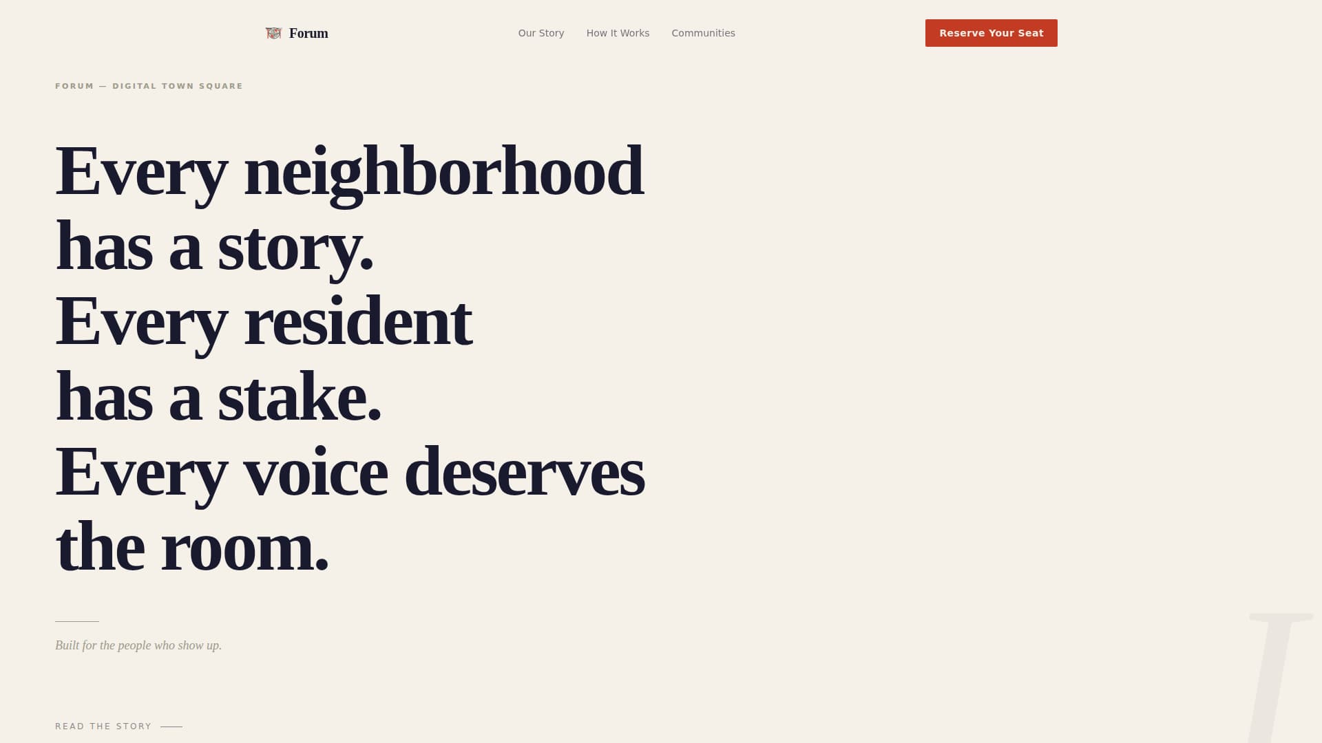Forum - Civic Community Landing Page Template