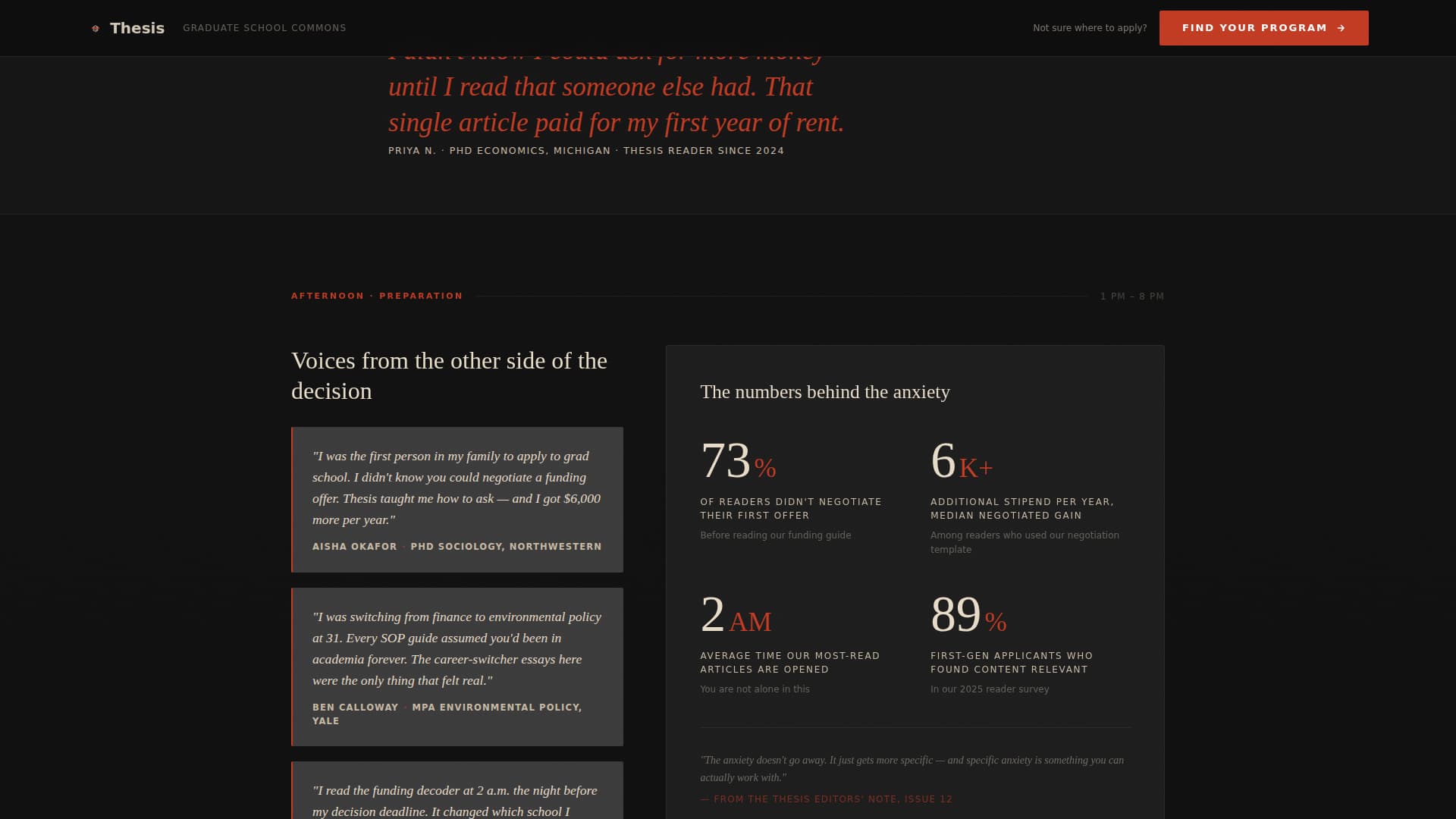 Thesis - Compelling Graduateschool Landing Page Template