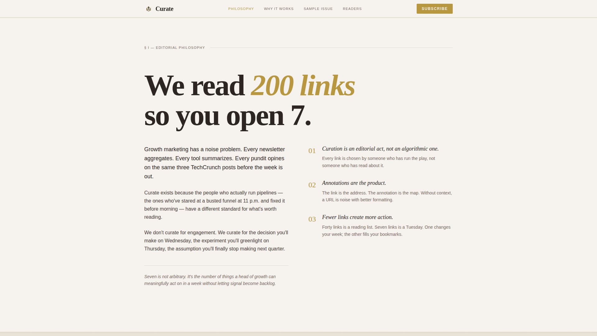 Curate - Authoritative Growthmarketing Landing Page Template