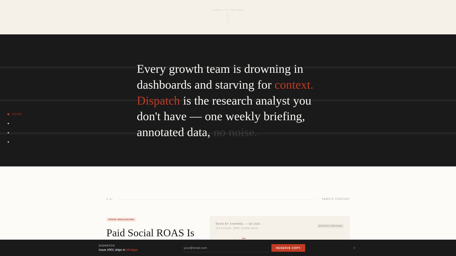 Dispatch - Authoritative Growthmarketing Landing Page Template