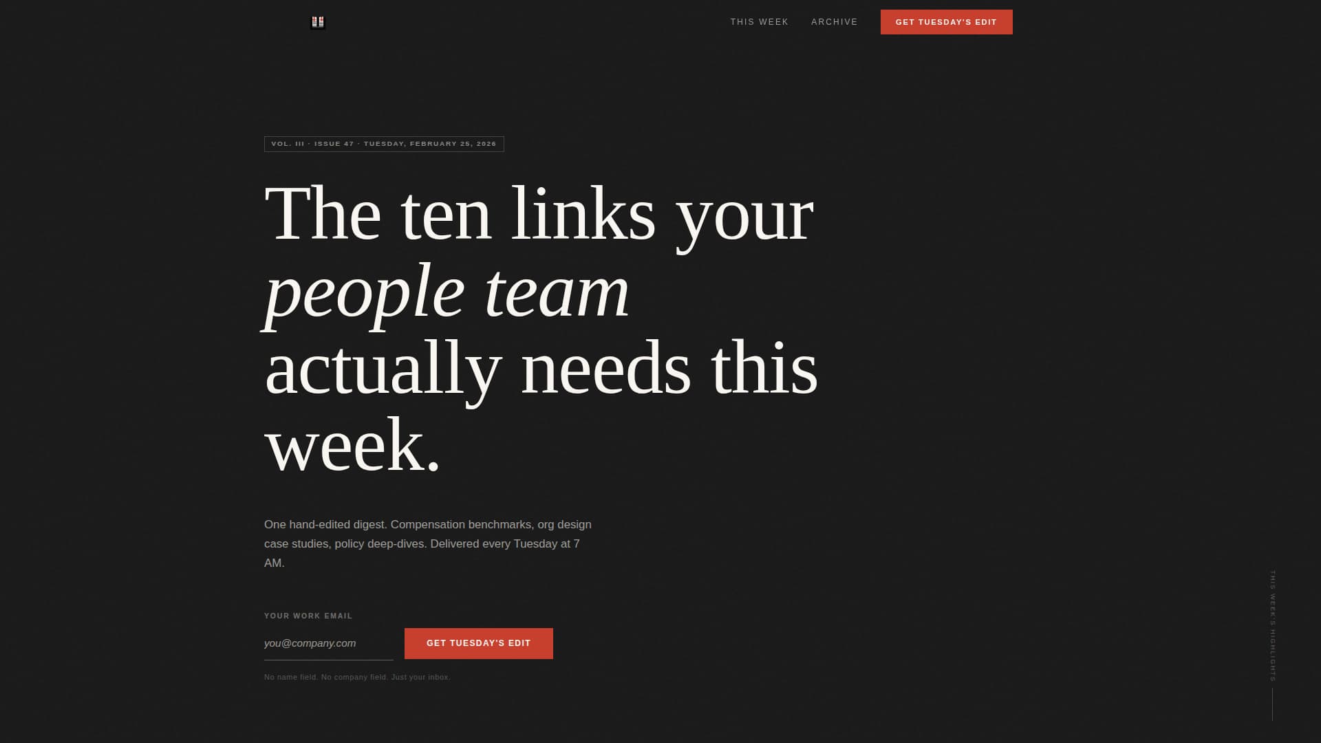 Curate - Authoritative HR Ops Landing Page Template