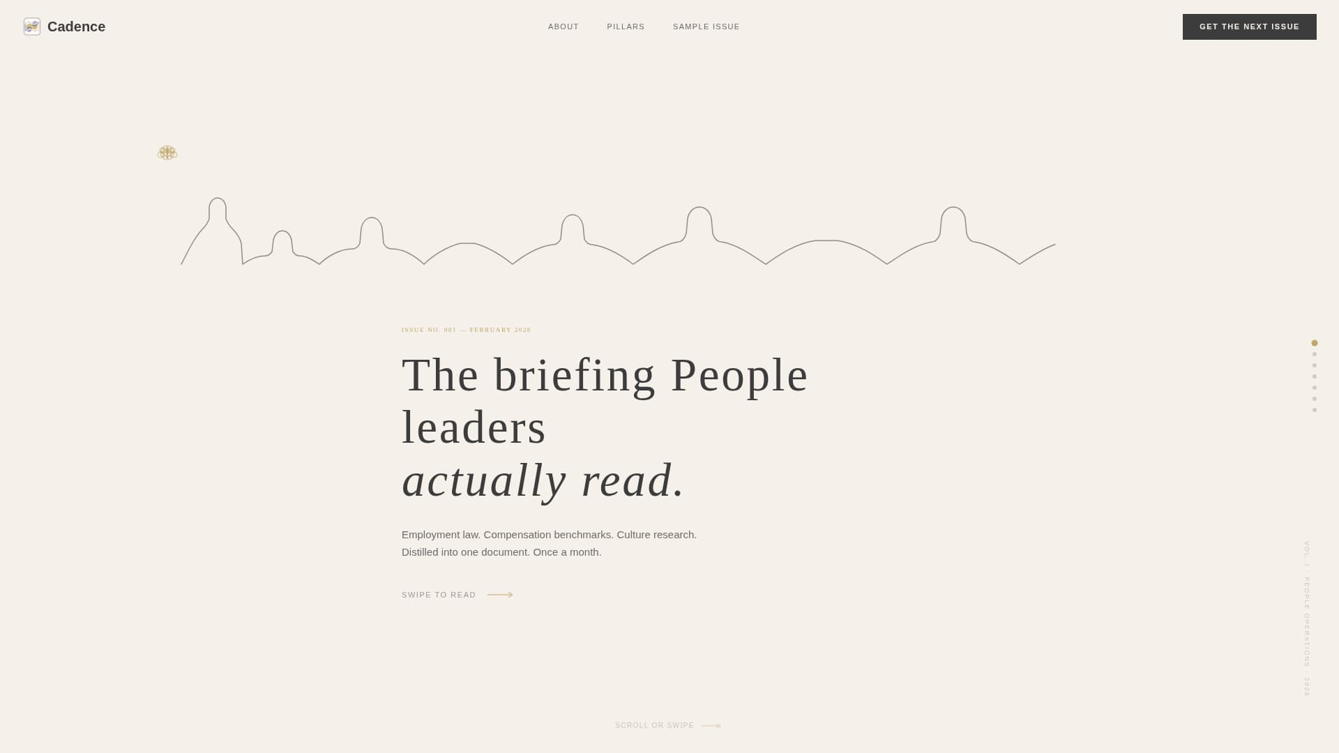 Cadence - Refined HR Newsletter Landing Page Template