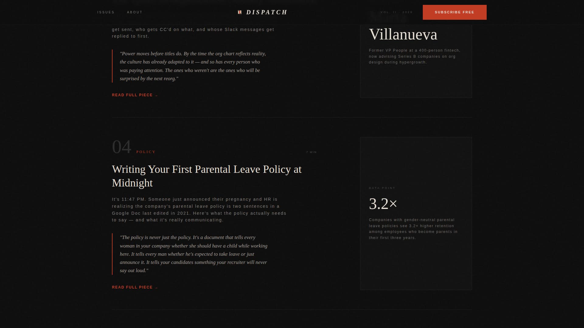 Dispatch - Curated HR Ops Landing Page Template
