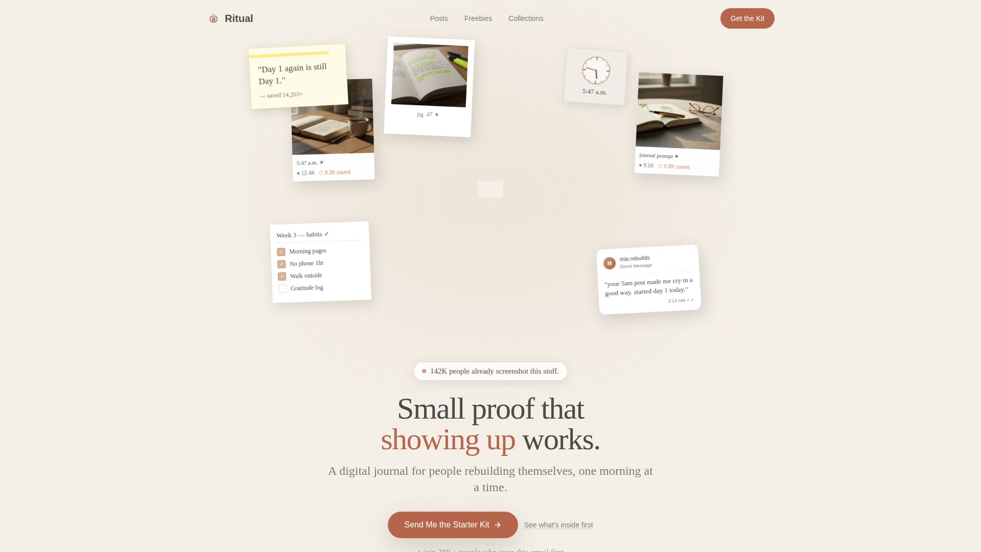 Ritual - Inspiring Habitbuilding Landing Page Template