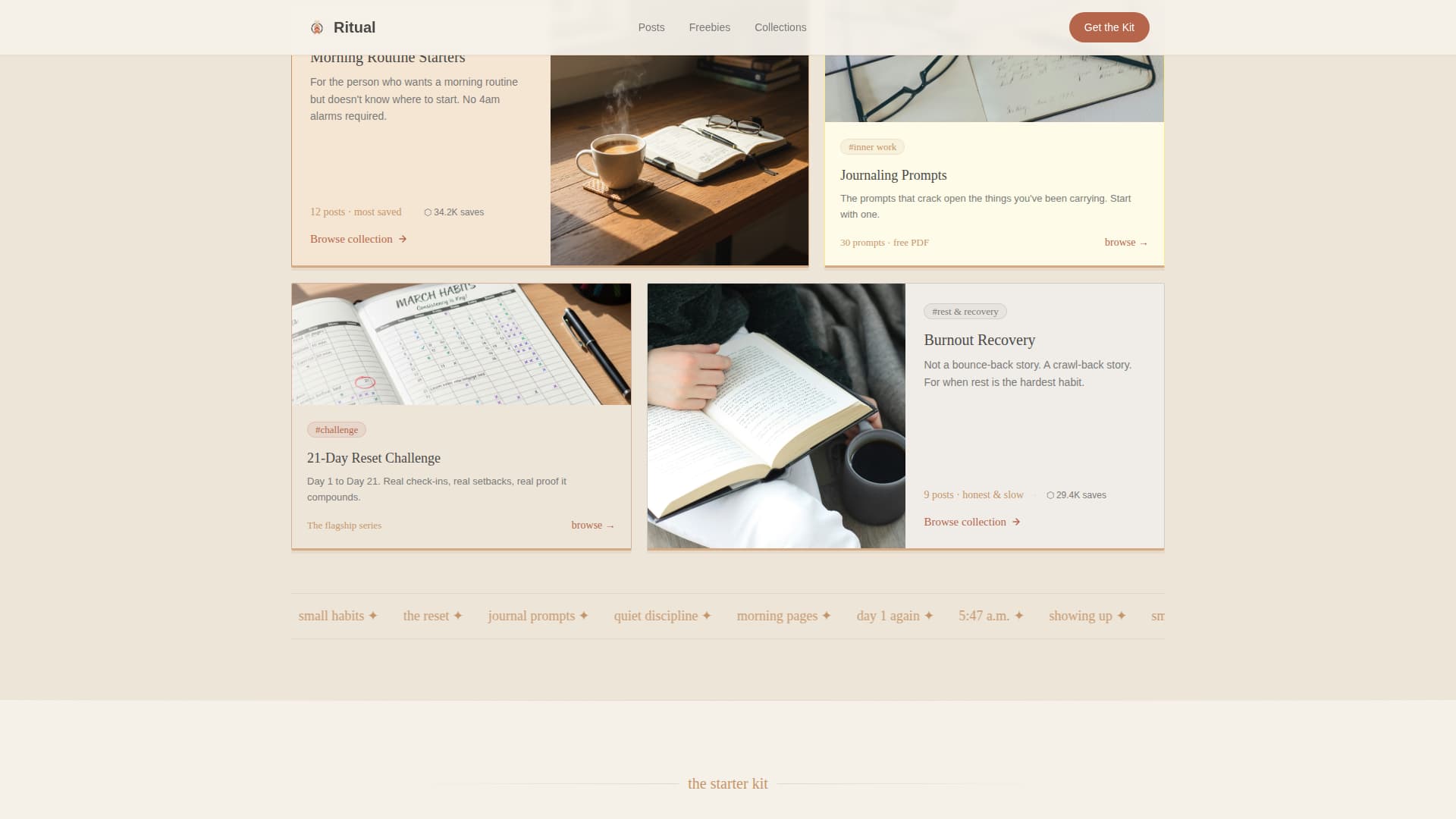 Ritual - Inspiring Habitbuilding Landing Page Template