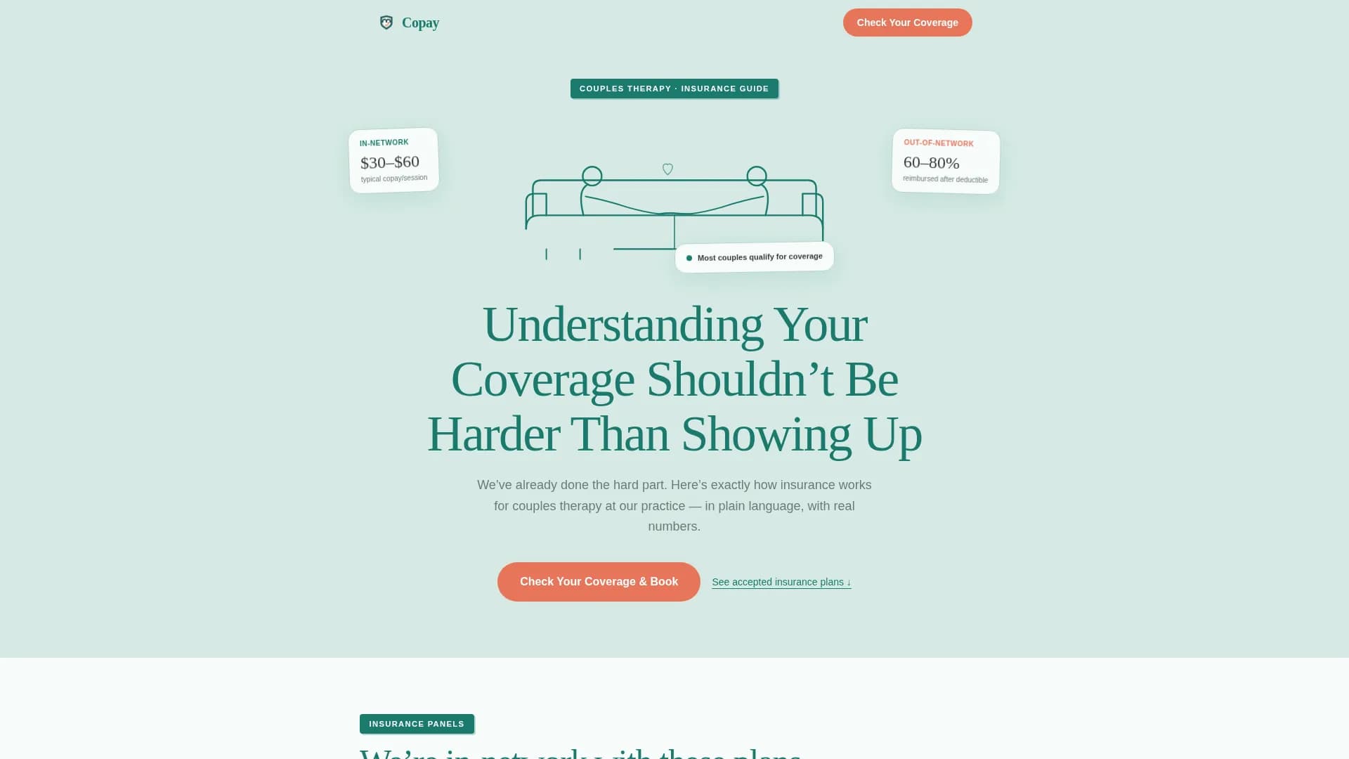 Copay - Counseling Services Landing Page Template